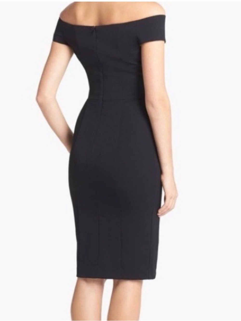 New nwt Perfect Black Halo Riya Off-The-Shoulder Sheath Dress 6 - Picture 2 of 8